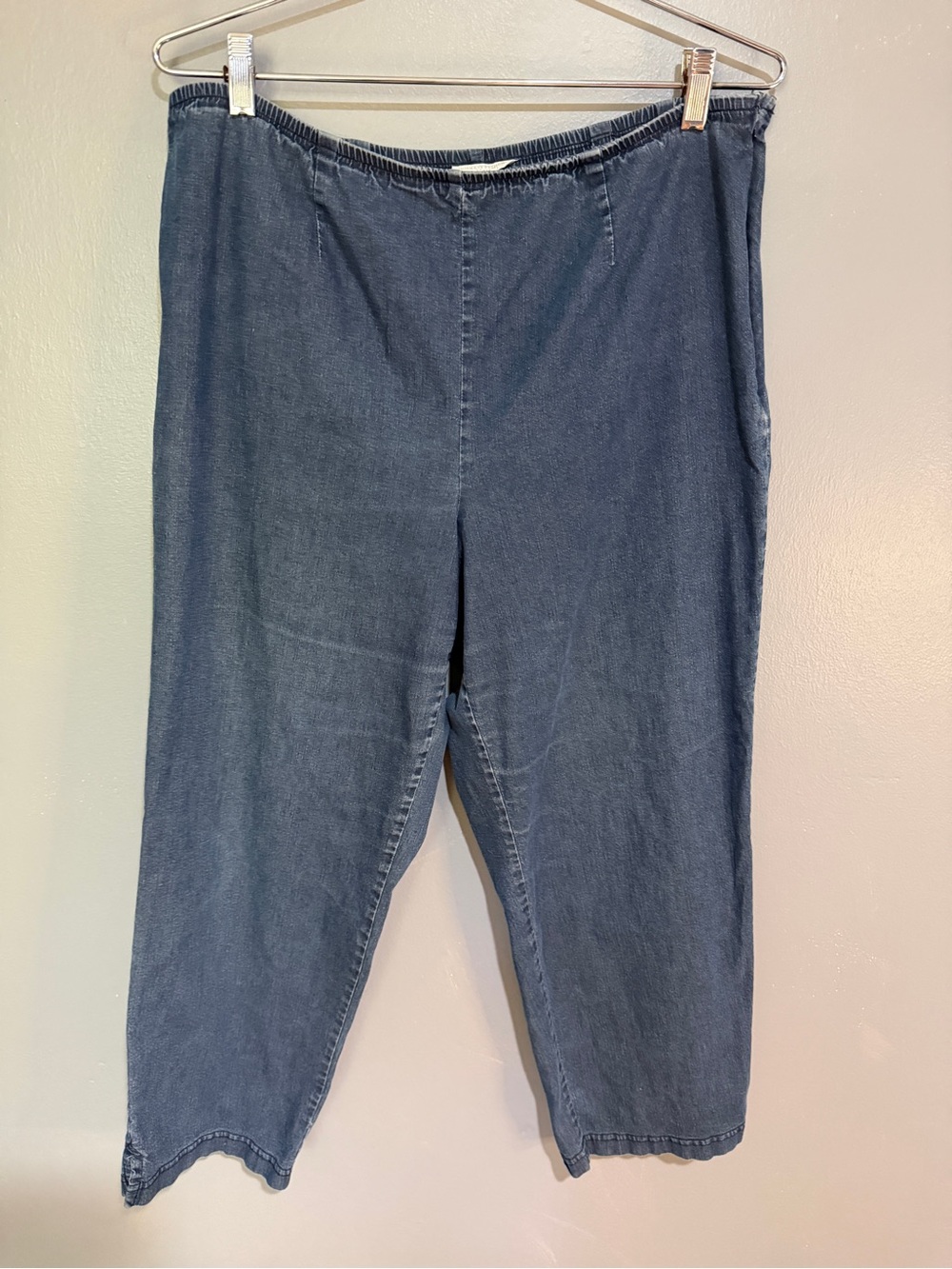 Eileen Fisher Blue Ankle Elastic-Waist Jeans Sz 1X